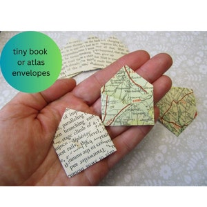 Mini enveloppes d'atlas de livres vintage, cartes de liste de souhaits, idées de rendez-vous amoureux, cartes de vœux, albums éphémères de scrapbooking de voyage, vœux d'invités de mariage