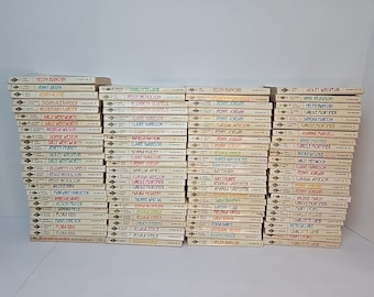 Lot of 100 Vintage Harlequin Romance Novels 1980s White Book