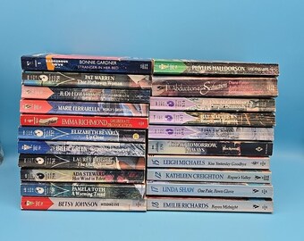 Lot of 21 Harlequin Silhoutte Romance Novels Years 1980 to 1999