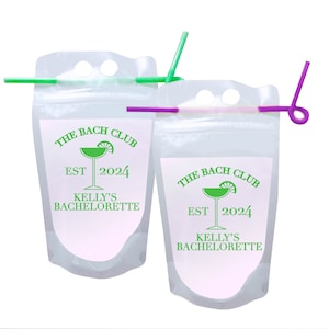 The Bach Club Personalized Party Pouches - Bachelorette Weekend-Party Pouches-Drink Pouches