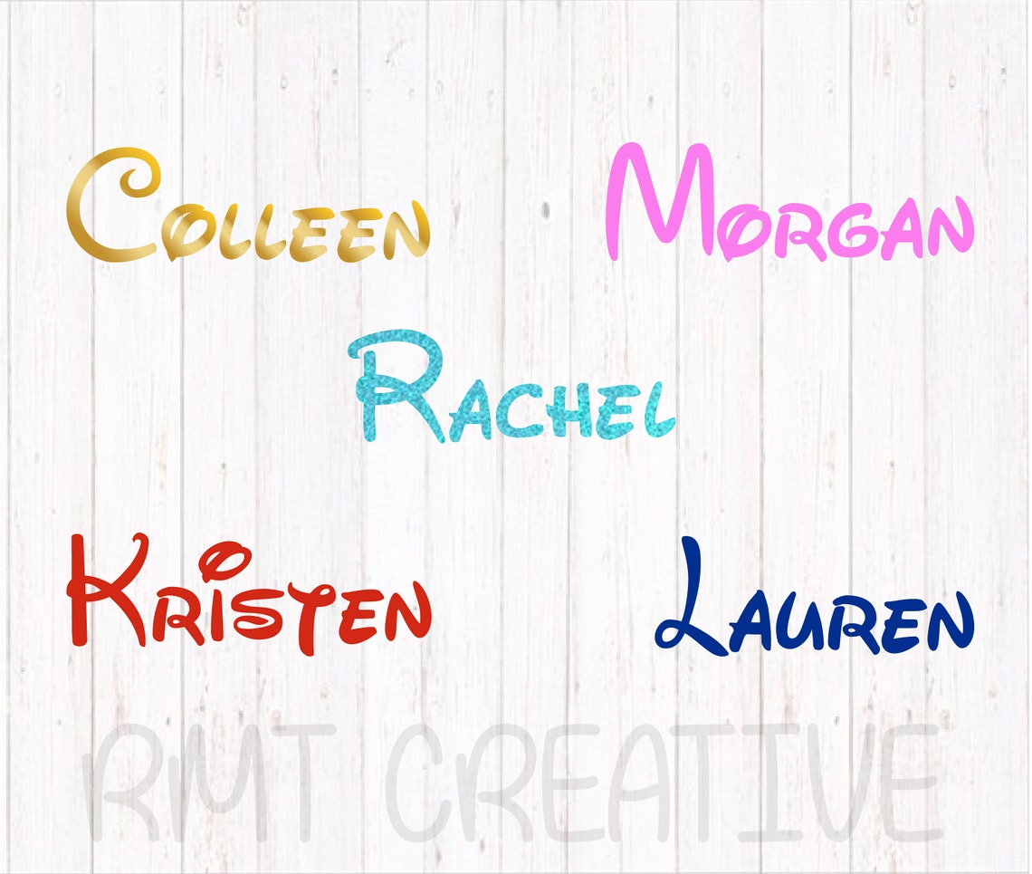 Disney Name Decal | Etsy