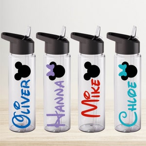 Name and Mouse Water Bottle-Best Seller-24oz Water Bottle