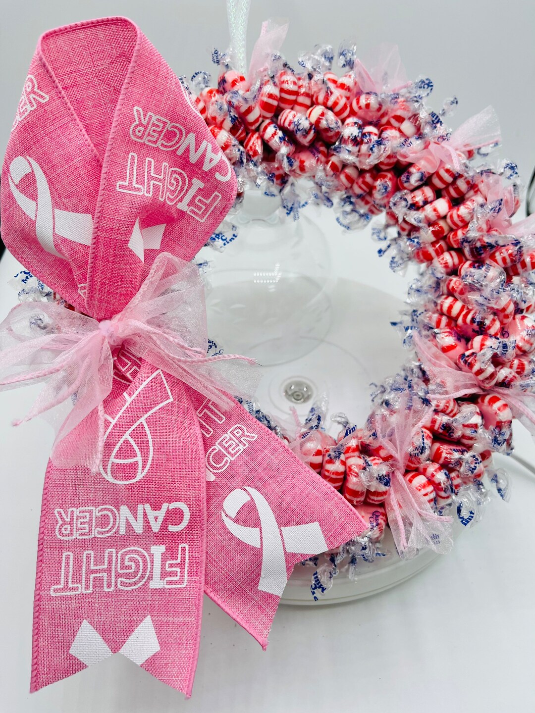 Cinnamon Peppermint Candy Wreath Edible 300 Pieces Etsy