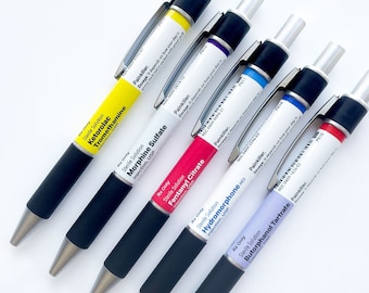 Canetas Analgésicas com Receita Médica, Presente Divertido para Enfermeiros e Médicos, Morfina e Fentanil, Conjunto ou Canetas Individuais