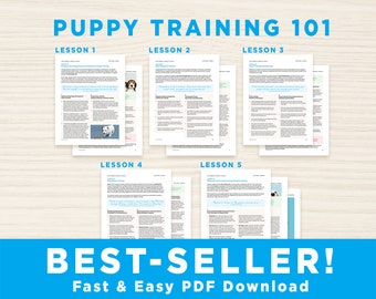 Puppy Training 101: A Beginner's Dog Training Guide for 5 Weeks to 1-Year-Old Pups | Based on Expert Knowledge | PDF eCourse | CaringPaw™