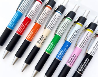 Canetas sedativas de grau B, presente engraçado para enfermeiros, médicos e veterinários.