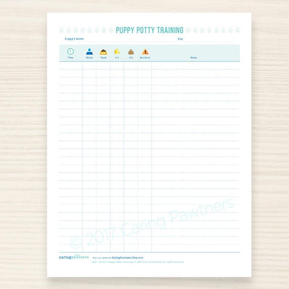 Puppy Potty Training Schedule Chart