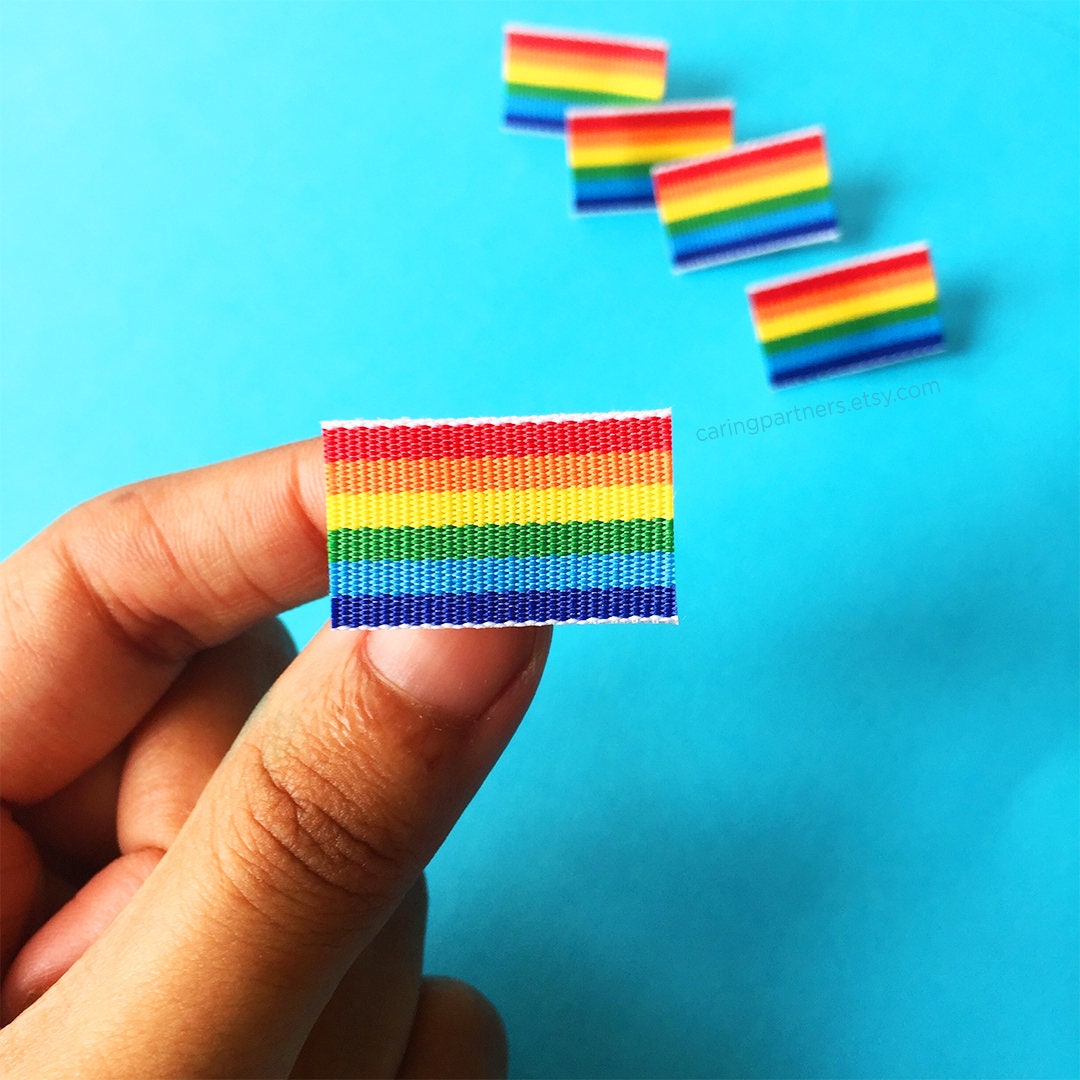 Lgbtq Flag Pin Gay Lesbian Bisexual Transgender Queer Etsy