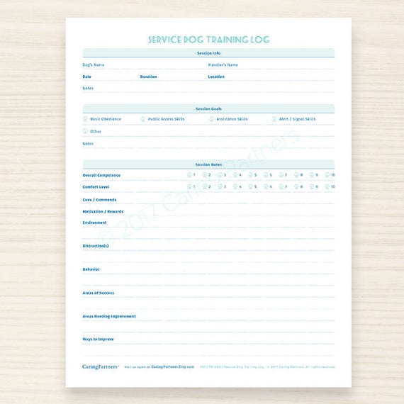 Services Canine Performing exercises Style - Editable PDF - Begin logging your assistance canine performing exercises periods these days! Fast Obtain graphic relating to Free Printable Service Dog named Provider Puppy Working out Sort - Editable PDF - Start out logging your company doggy exercising periods currently! Immediate Down load