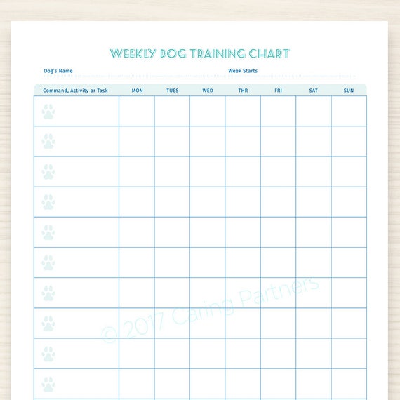 Puppy Training Chart