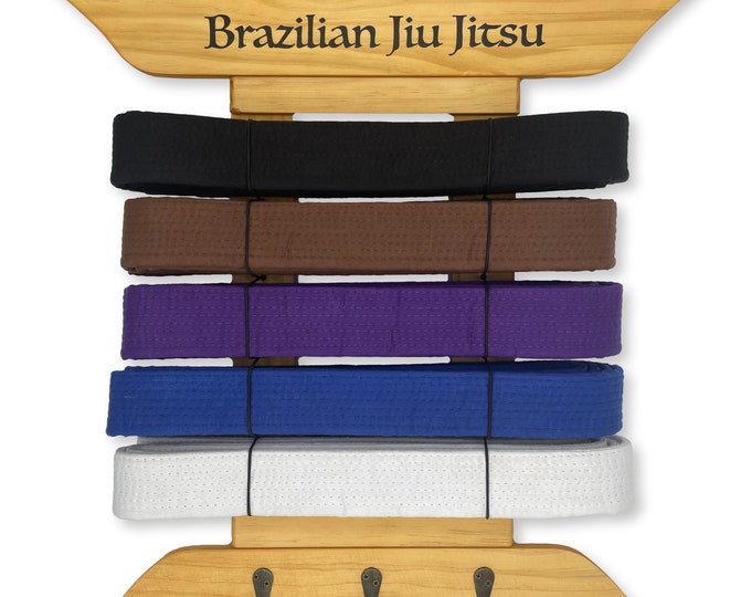 Brazilian Jiujitsu 5 Belt Display Rack Etsy