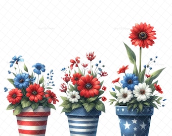 Patriotic flowers PNG, digital download, flowers tumbler, DTF, decal,  Sublimation, American flag PNG, digital download, waterslide images