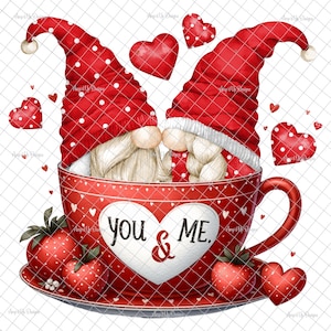 Gnomo di San Valentino PNG, grafica PNG, gnomo carino, decalcomania di San Valentino, xoxo, sublimazione, download digitale, immagini di acquascivoli, grafica tumbler,