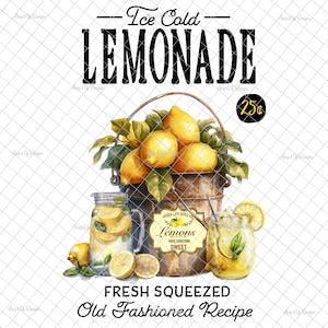 Ice cold lemonade PNG, Sublimation, PNG graphics, digital, lemonade waterslide images, lemon label, PNG, sublimation, digital download