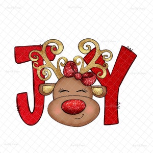 Joy PNG, imágenes de renos, letras navideñas, sublimación, calcomanía de alegría, renos PNG, gráficos PNG, imágenes de toboganes de agua, gráficos de vasos