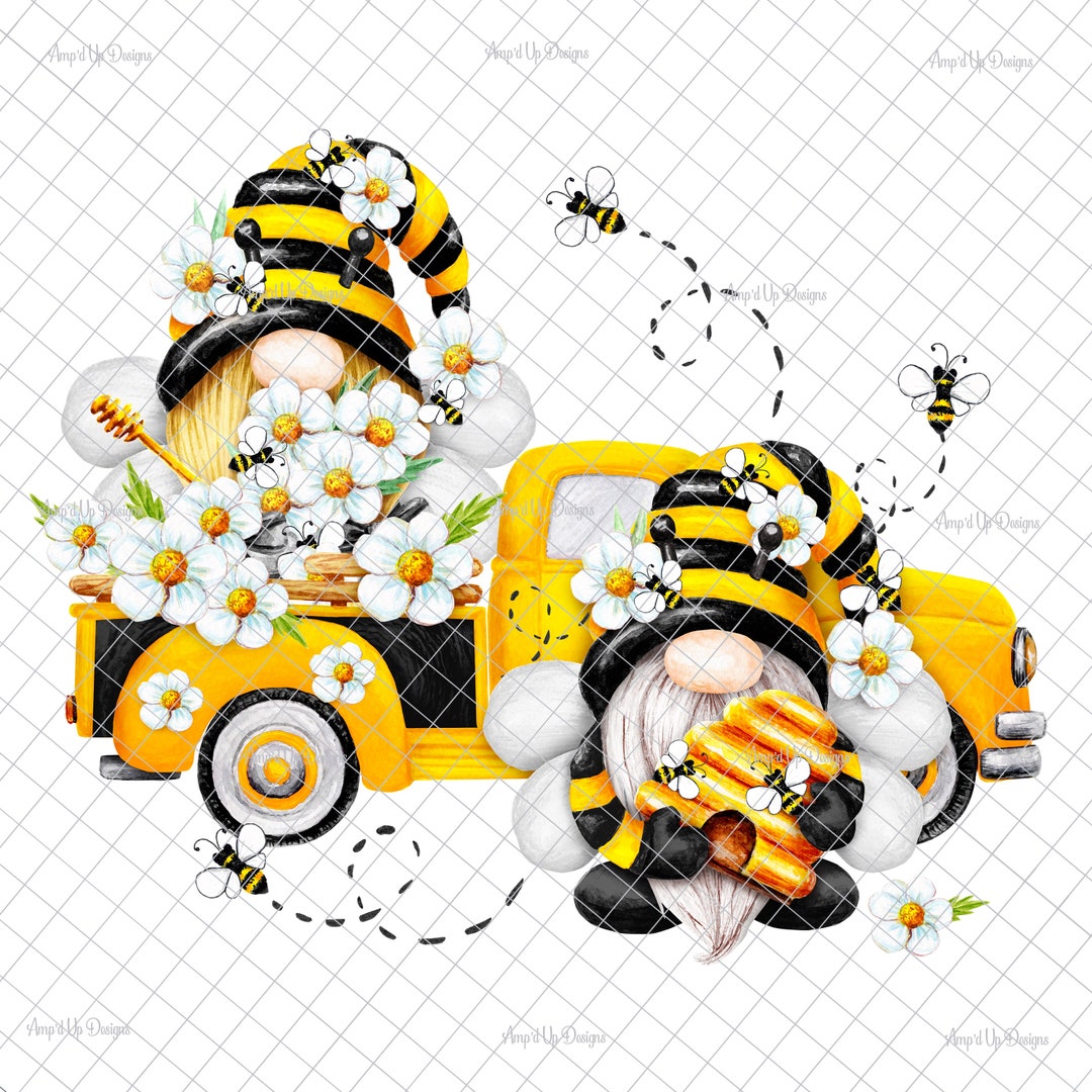 Bee Gnome Truck Clear Laser Printed Waterslide, Bee Gnome Decal, Gnome ...