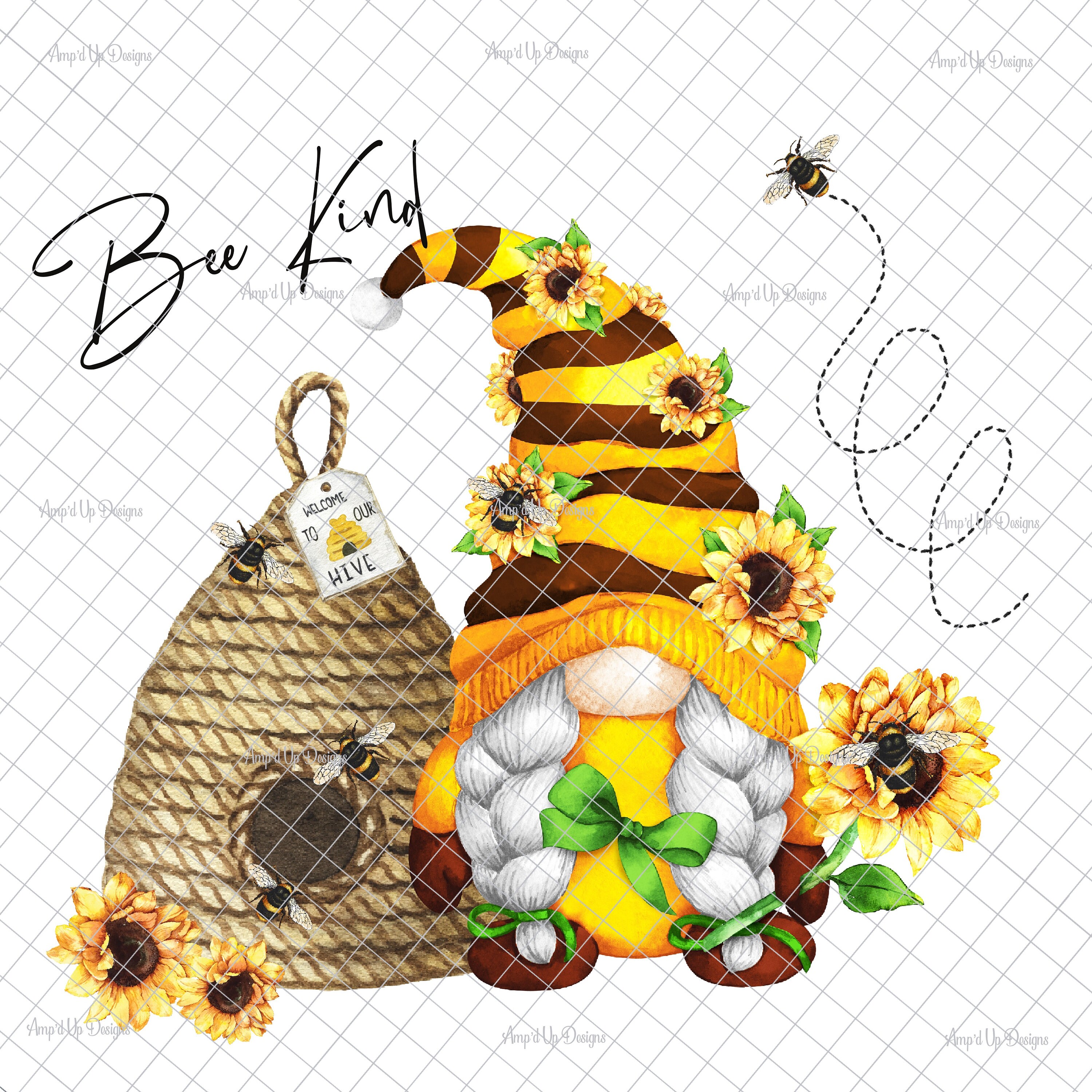 Download Bee Kind gnome PNG PNG graphicsSublimation download gnome ...