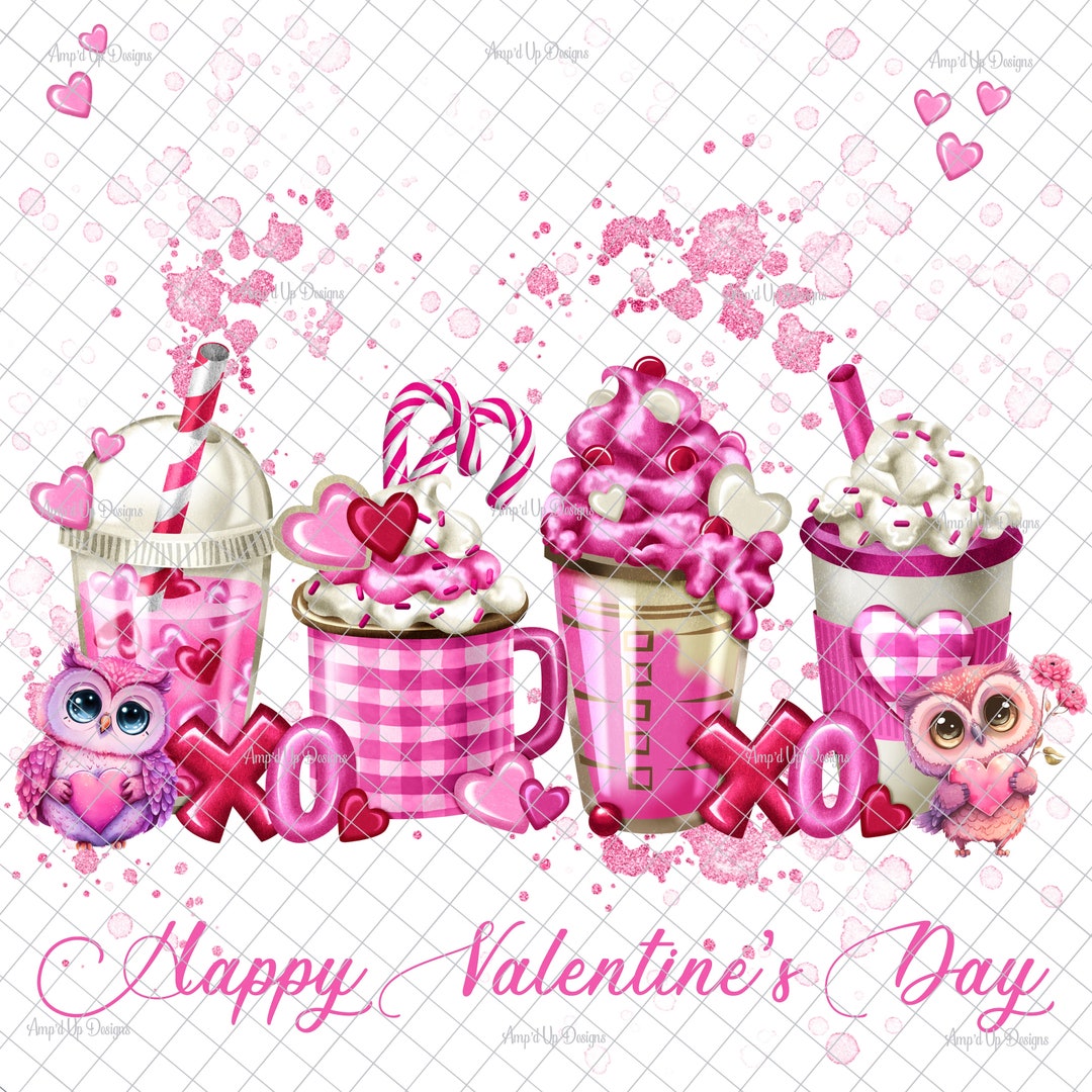 Valentines Coffee PNG, PNG Graphics, Coffee, Valentines Decal, Xoxo ...