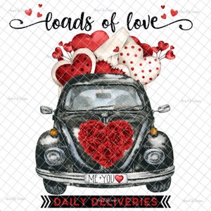 Viele Liebe PNG, Digitaler Download, Valentinstag Decal, Valentines Bilder, Valentinskäfer, Sublimation, Wasserschiebebilder, Becher Grafik,