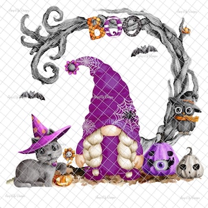 Happy Halloween PNG PNG Graphics Halloween Gnomes Halloween - Etsy