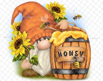Gnomo de abeja de miel Clear Laser impreso Tobogán de agua, abeja de miel, vasos, abeja, calcomanía de abeja, gráficos de vaso, toboganes de agua de abeja, suministros de vaso
