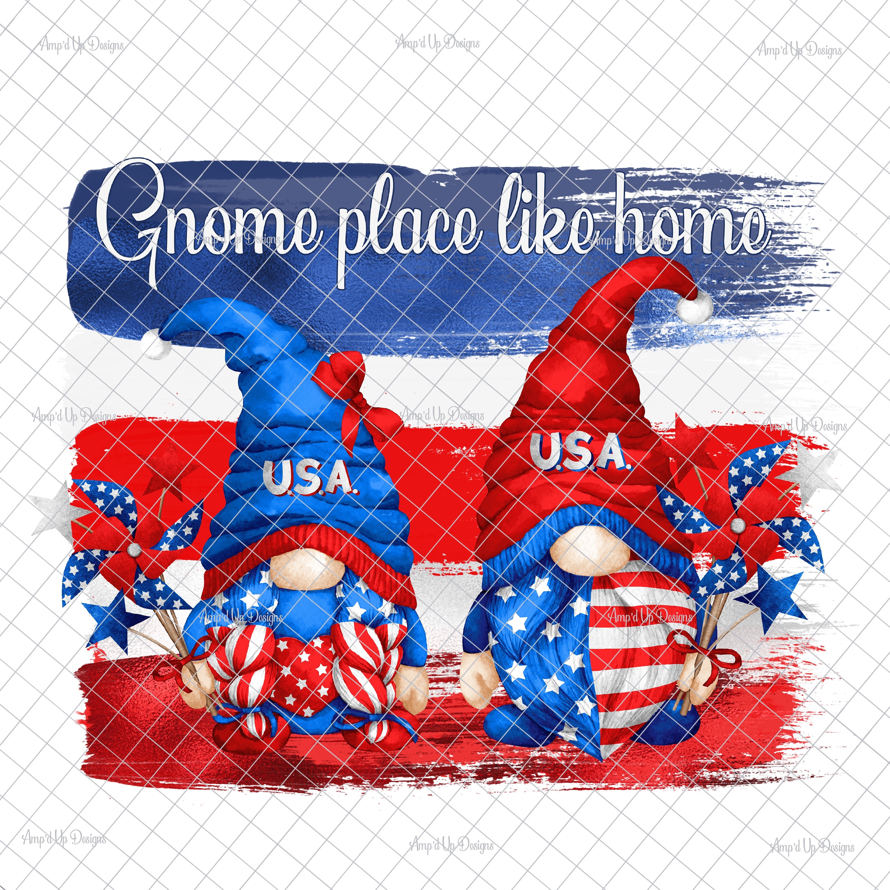 Patriotic Gnomes PNG Gnome Graphics Sublimation Patriotic - Etsy