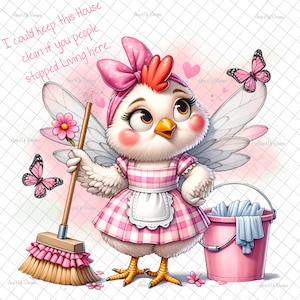 Poulet féerique PNG, sticker drôle, sublimation de poulet mignon, poulet mignon, poulet drôle, téléchargement numérique, images de toboggan aquatique de poulet, gobelets