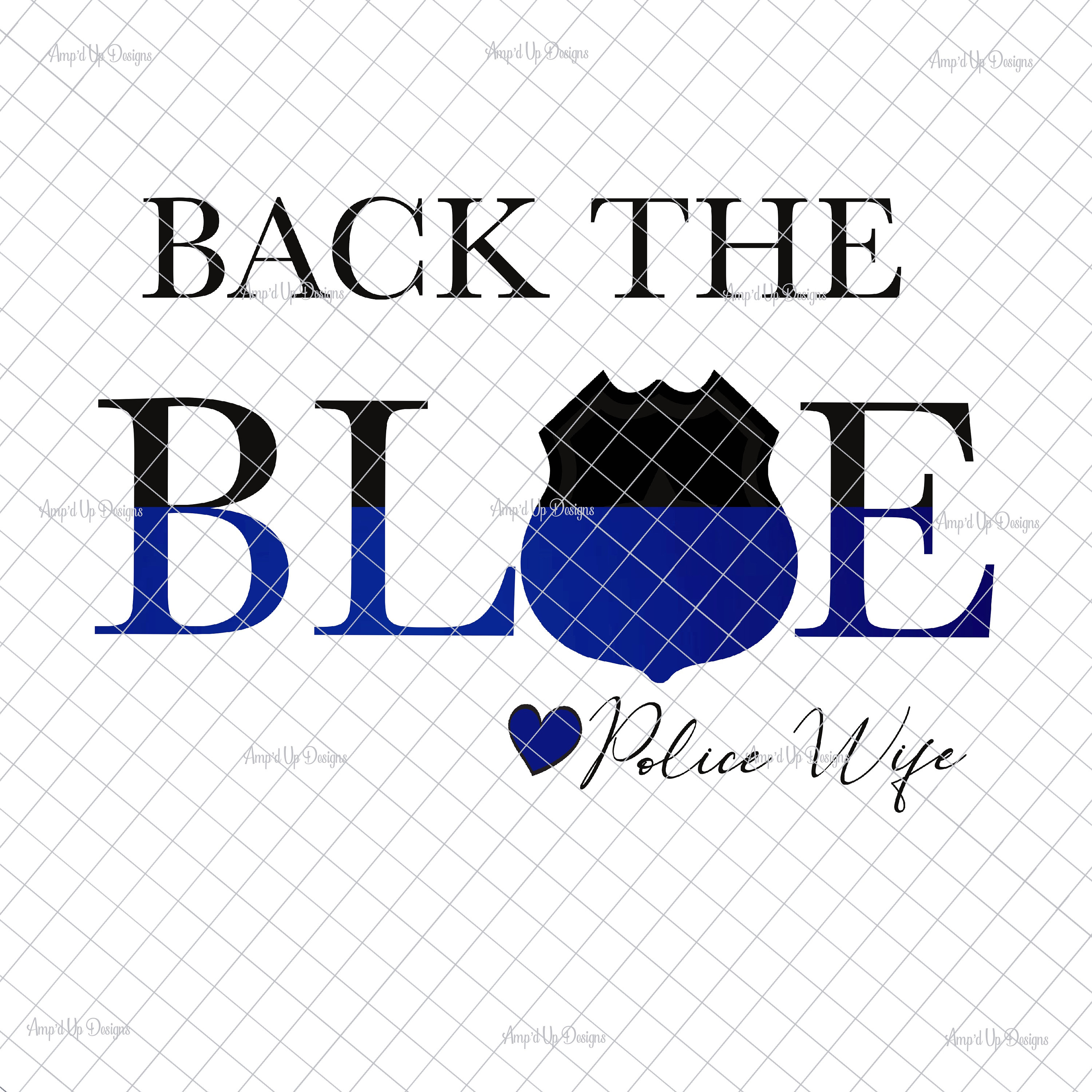 Back the Blue PNG Police Wife Police PNG Police Decal - Etsy
