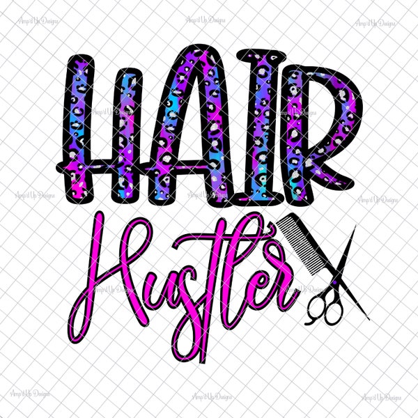 Hair Hustler Clear Laser printed Waterslide image, tumbler supplies, waterslide decals