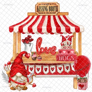 Kissing Stand PNG, PNG-Grafiken, süßer Gnom, Valentinstag Aufkleber, Xoxo, Sublimation, digitaler Download, Wasserschiebebilder, Bechergrafiken