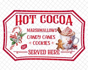Tis the season for hot cocoa PNG, digital download, hot cocoa,  decal, PNG graphics, waterslide image, tumbler graphics,digital download