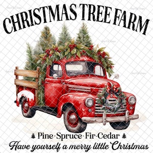 Arbre de Noël ferme PNG, sublimation, arbre de Noël, images de Noël, camion de Noël, graphiques PNG, images de toboggan aquatique, graphiques de gobelet