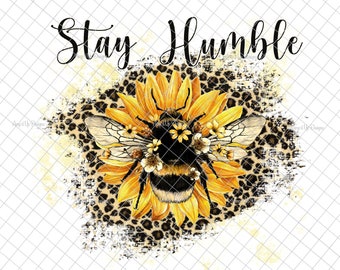 Stay Humble Clear Laser printed Waterslide image, Bee images, bee tumblers, bee decal, tumbler supplies, waterslide decals, Bee image