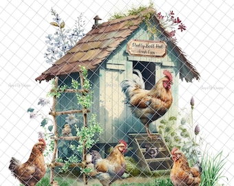 Chicken Butt hut Clear Laser printed Waterslide image, chicken decal, chicken coop, chicken images, tumbler supplies, waterslide decals