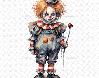 Halloween clown clear Laser printed Waterslide, Halloween clown decal, clown waterslides, clown images, clown  decal, clown tumbler supplies