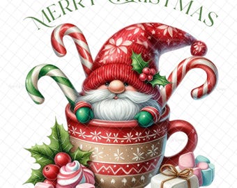 Hot cocoa gnome PNG, PNG graphics, waterslide images, gnome image, Christmas decal, sublimation, download, Christmas gnome, tumbler graphics