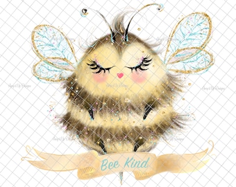 Bee Kind Clear Laser printed Waterslide image, Bee decal, Bee tumblers, cute bee image, Physical item, tumbler supplies, waterslide decals