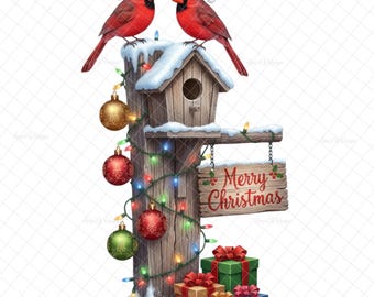 Christmas Cardinals PNG, cardinal, digital download, cardinal door hanger, Sublimation, PNG graphics, waterslide images, tumbler graphics.