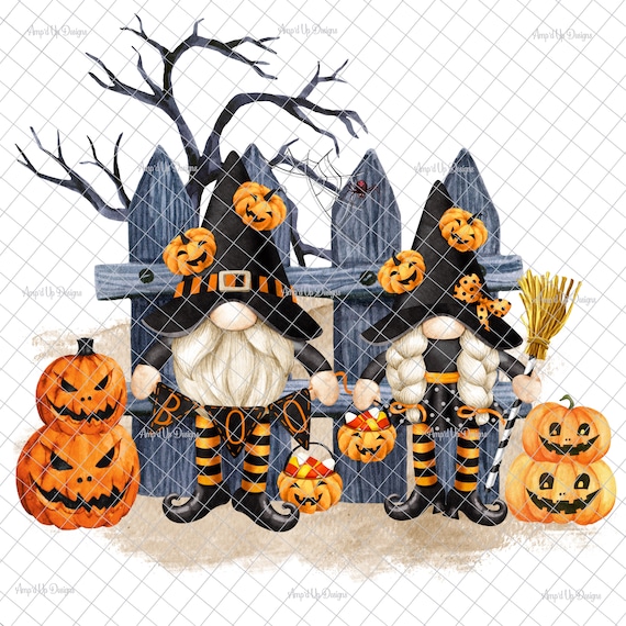 Happy Halloween PNG PNG Graphics Halloween Gnomes Halloween - Etsy