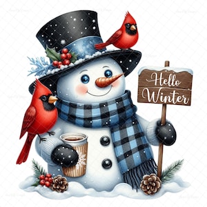 Deseos de invierno PNG, colgador de puerta, muñeco de nieve navideño digital, imágenes de tobogán de agua, imagen de muñeco de nieve, calcomanía navideña, sublimación, gráficos de vaso