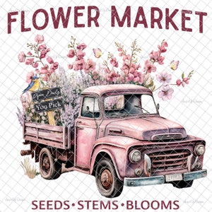 Mercado de flores da primavera PNG, Sublimação, Imagens de primavera, gráficos de primavera, download de primavera, gráficos, imagens de toboágua, gráficos de copo