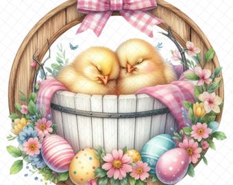 Spring chicks PNG, Sublimation, digital, DTF, spring chick graphic, easter images, waterslide image, Easter chick sublimation, digital