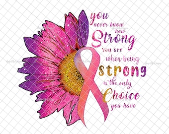 Breast Cancer Awareness, Pink Flowers, strength, Clear Laser printed Waterslide image,Physical item,tumbler supplies, waterslide decals