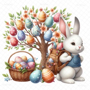 Buona Pasqua PNG, Sublimazione, digitale, appendino per porta di Pasqua, coniglietto di Pasqua, uova di Pasqua, grafica PNG, immagini di acquascivoli, grafica tumbler
