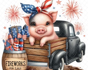 Patriotic pig PNG, pig graphics, Sublimation, patriotic pig decal, pig images, Pig download, cute pig, waterslide images, tumbler graphics