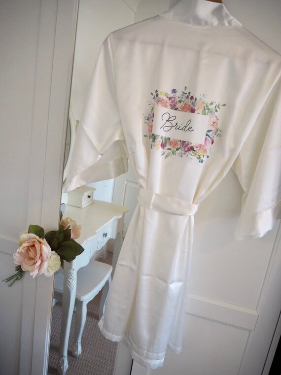 personalised bridal robe