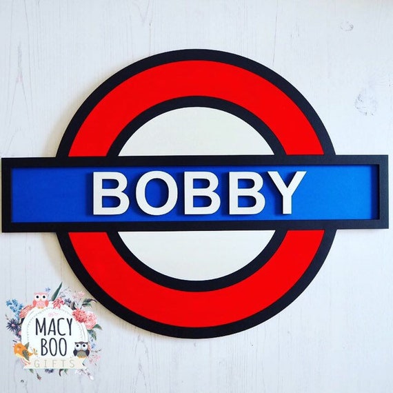 Personalised Bedroom Plaque Underground Train Sign Childrens Decor Name Signs Name Plaques