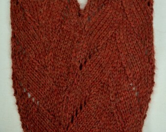 Brick Red, Dark Rose Baby Alpaca Scarf