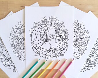 5 Printable Coloring Pages
