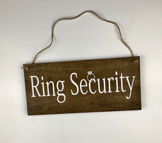 Ring Security Ring Bearer Wedding Sign Wedding Prop - Etsy